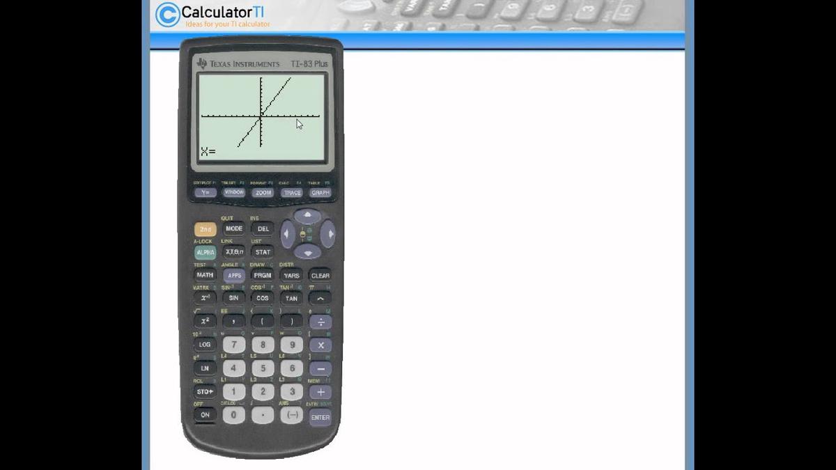 'Video thumbnail for Calculating Values for X and Y by Graphing | TI-83 Plus and TI-84 Plus Graphing Calculators'