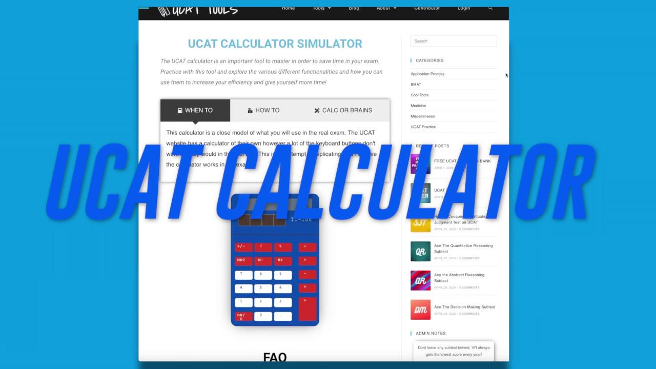 'Video thumbnail for The UCAT Calculator - learn to use it'