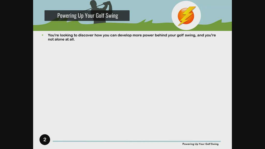 'Video thumbnail for Powering Up Your Golf Swing'