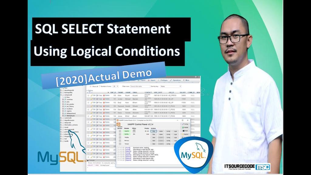 'Video thumbnail for SQL Select Statements Using Logical Conditions with Example | 2020 Best Practices'