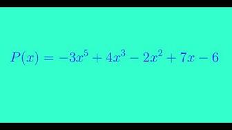 'Video thumbnail for Factor and sketch polynomials - Polynomials Part 1'