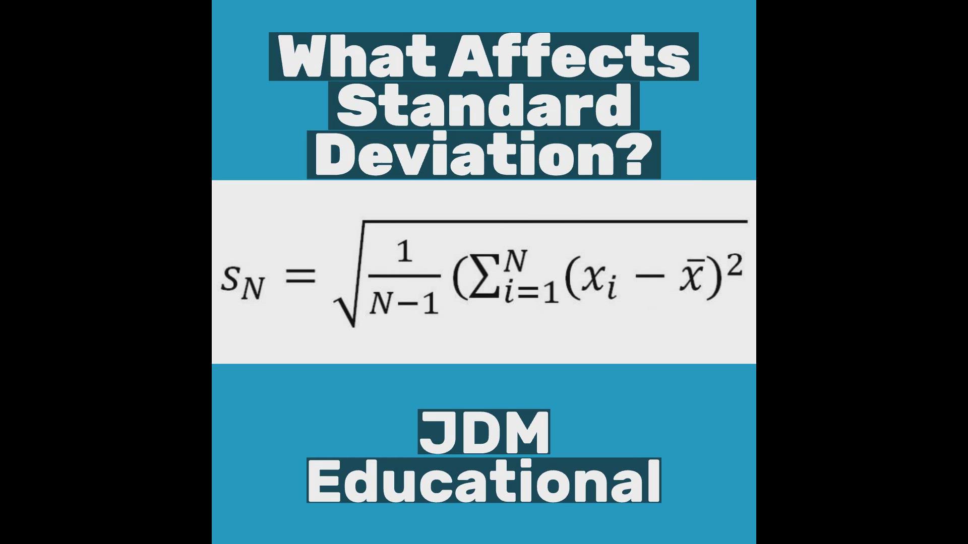 'Video thumbnail for What Affects Standard Deviation'