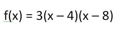 quadratic factored form