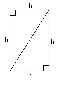 two right triangles rectangle