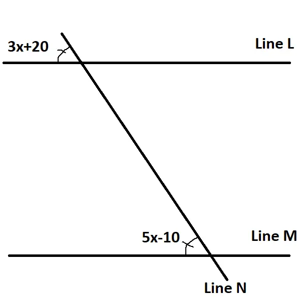 corresponding angles with variables