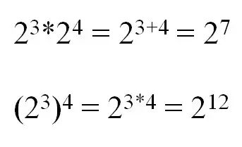 add and multiply exponents