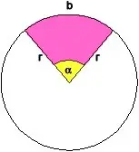 circle sector radius angle arc length