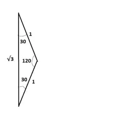 Law of Cosines Triangle 4 solved