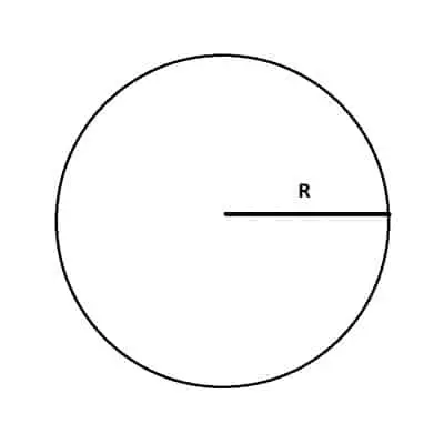 circle with labeled radius