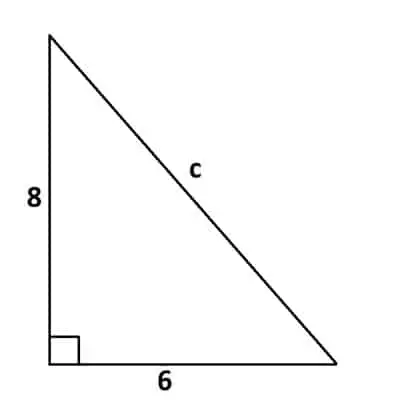 right triangle pythagorean theorem 6, 8, 10