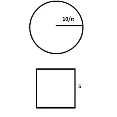 square and circle with same area 2