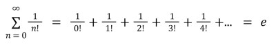 e factorial sum