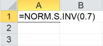 Excel NORM.S.INV function