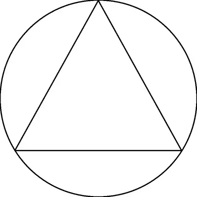 triangle inscribed in circle 1