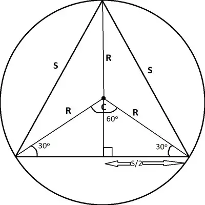 triangle inscribed in circle 4